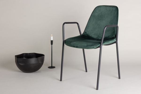 Imagine Vă rugăm să traduceți complet Klädesholmen Dining Chair 2-pack - Negru / Catifea Verde Închis