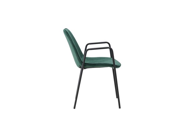 Imagine Vă rugăm să traduceți complet Klädesholmen Dining Chair 2-pack - Negru / Catifea Verde Închis