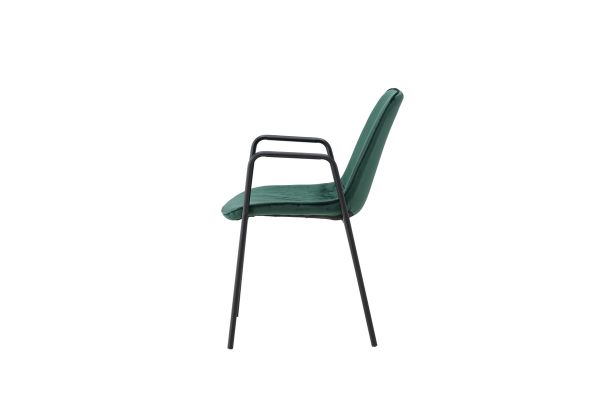 Imagine Vă rugăm să traduceți complet Klädesholmen Dining Chair 2-pack - Negru / Catifea Verde Închis