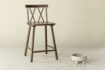 Imagine Mollöström Bar Chair 2-pack - Mocca / Walnut Wood