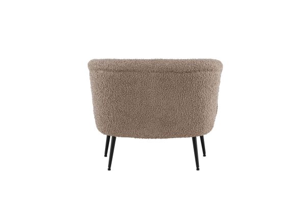 Imagine Nordkoster Single Sofa - Matte Black / Dark Beige Teddy