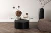 Imagine Bovall Sofa Table - Black / Clear glass ⌀90