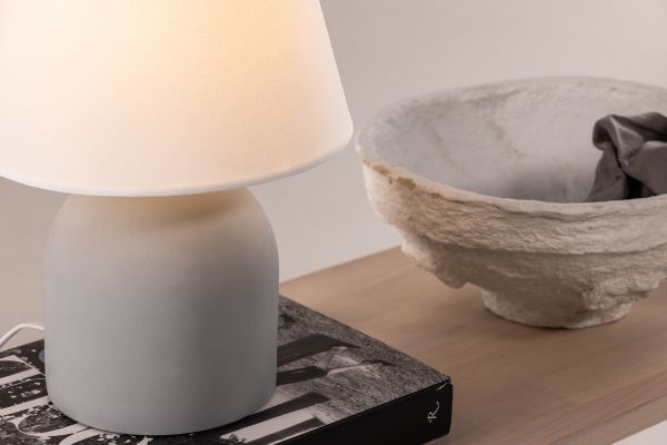 Imagine Styrsö Table Lamp - Concrete / Linen