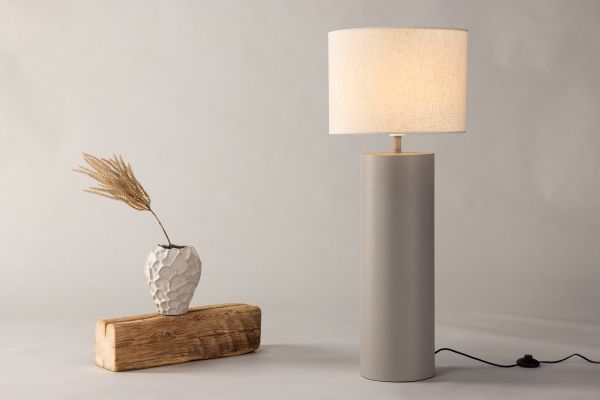 Imagine Umeå x Josefin Lustig - Floor Lamp  - Grey / Grey Linen fabric