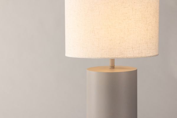 Imagine Umeå x Josefin Lustig - Floor Lamp  - Grey / Grey Linen fabric