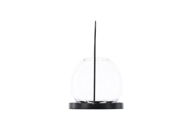 Imagine "Flora Lantern - Black/Clear Glass - H22*14cm