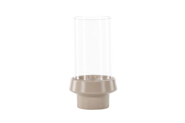 Imagine Davida Lantern -  Beige/ClearGlass -  15*H29cm