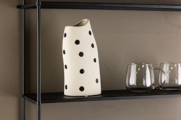 Imagine Ernst Vase - White/Black Dots - 12*9*23Hcm