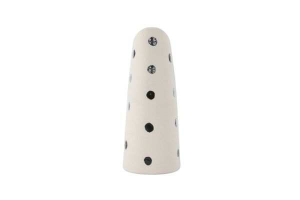 Imagine Ernst Vase - White/Black Dots - 12*9*23Hcm