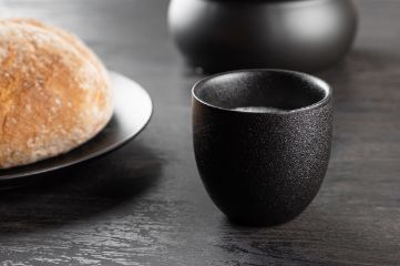 Imagine Cană de cafea Wabi Sabi 2 bucăți - Negru mat - 8*8cm