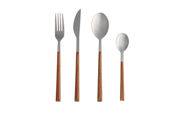 Imagine Set de tacâmuri Jublie Dining 24/pcs - argintiu/maro