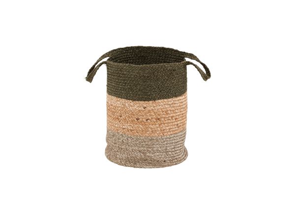 Imagine Vă rugăm să traduceți complet Jute Kanpur - 45 * ø35- - Rotund-Natural/Verde