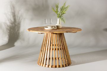 Imagine Descoperiți frumusețea mesei de dinning Lumpur Acacia - Teaklook / Rotund ø120**75