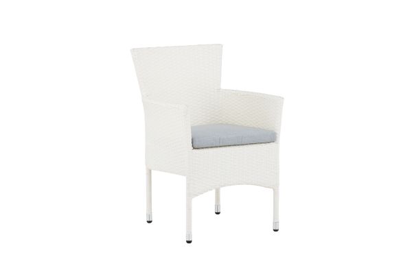 Imagine Malina Diningchair 2-pack Alumnium - White / Wicker