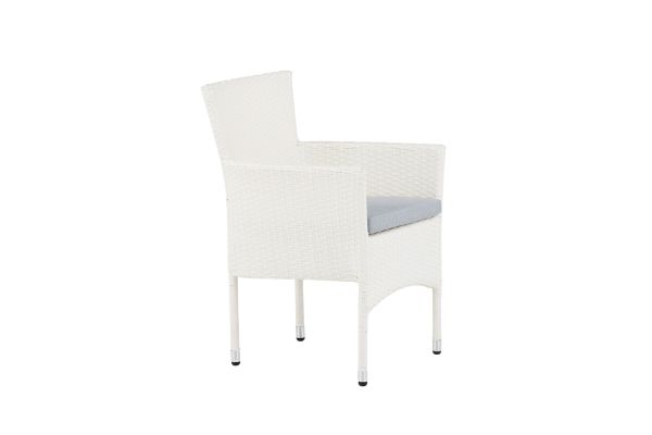 Imagine Malina Diningchair 2-pack Alumnium - White / Wicker