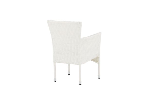 Imagine Malina Diningchair 2-pack Alumnium - White / Wicker