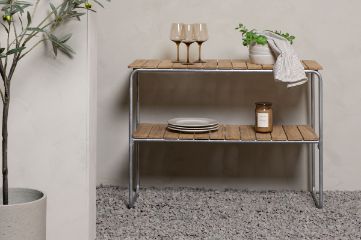 Imagine Holmsund  Sidetable Zink - Silver / Rectangular 40*100*