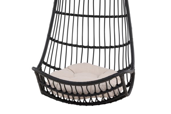 Imagine Pulau Hangingchair Rattan Black / Creme