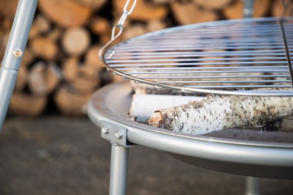 Imagine Ukunda Firepit/Grill Steel - Silver