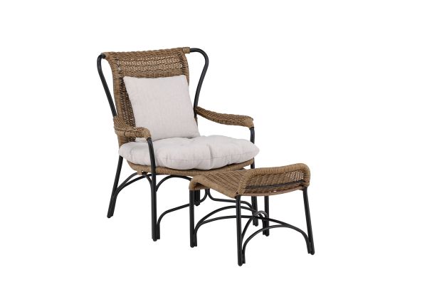 Imagine Traduceți complet Loreto Loungechair Black - Nature Rattan