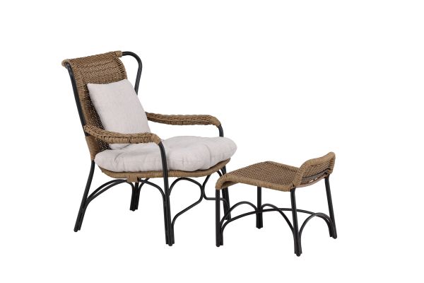 Imagine Traduceți complet Loreto Loungechair Black - Nature Rattan