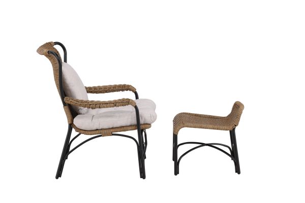 Imagine Traduceți complet Loreto Loungechair Black - Nature Rattan