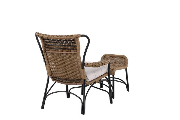 Imagine Traduceți complet Loreto Loungechair Black - Nature Rattan