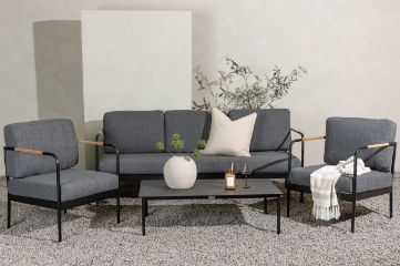 Imagine Pehnna Sofaset Loungeset Steel - Negru / Gri închis