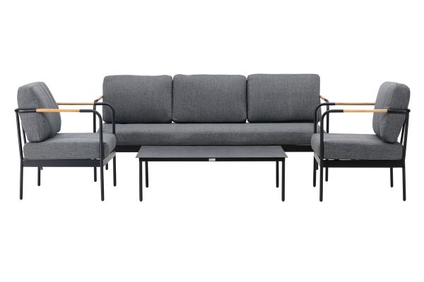 Imagine Pehnna Sofaset Loungeset Steel - Negru / Gri închis