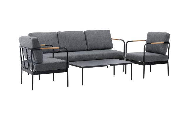 Imagine Pehnna Sofaset Loungeset Steel - Negru / Gri închis