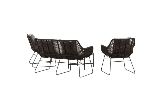 Imagine Davao Loungeset Steel - Dark grey / Brown