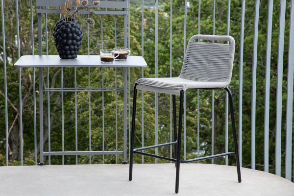 Imagine Vă rugăm să traduceți complet Lindos Barchair 2-pack Steel - Negru / Gri Deschis