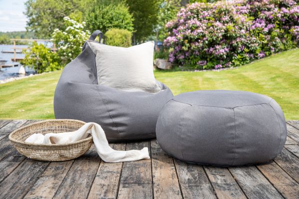 Imagine Vă rugăm să traduceți complet Bago Relaxbag Fabric - Gri închis / ø19/80*53*110