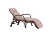 Imagine Nella Sunbed Rattan - Dark walnut / Beige