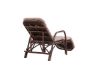 Imagine Nella Sunbed Rattan - Dark walnut / Beige