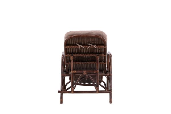 Imagine Nella Sunbed Rattan - Dark walnut / Beige