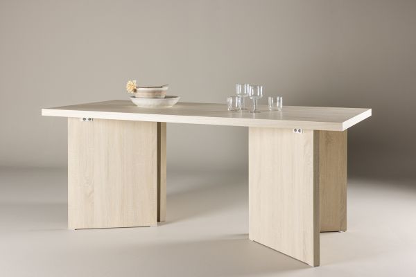 Imagine Masa de dining Bassholmen 90x180 cm - Alb-washed /