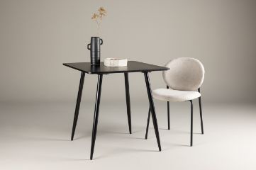 Imagine Masa de dining Polar de 75x75 cm - Negru / Negru