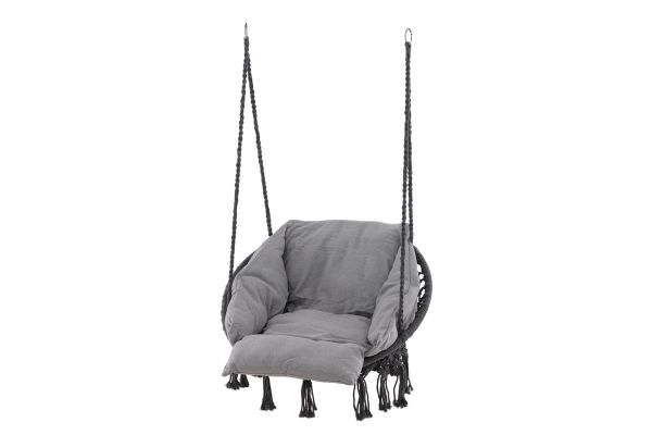 Imagine Lânț de leagăn Hamtic Swing din oțel/țesătură - Gri / Cu perne