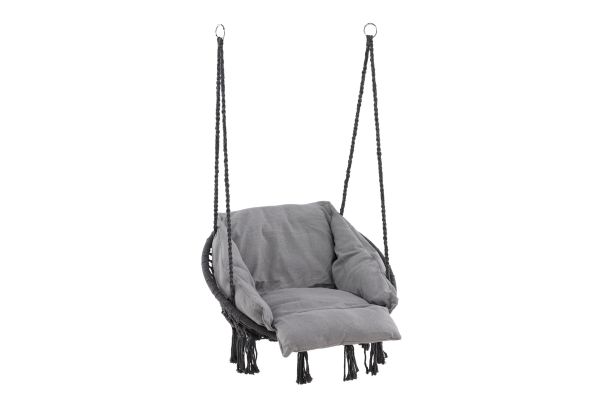 Imagine Lânț de leagăn Hamtic Swing din oțel/țesătură - Gri / Cu perne