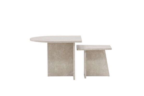 Imagine Sala Sofa Table 60x60 cm, 40x40 cm - Marblelook /