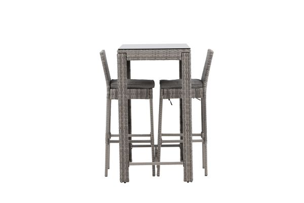 Imagine Masa de bar Alo Bartable Steel - Grey Wicker Rectangular 60.5