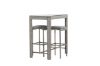 Imagine Masa de bar Alo Bartable Steel - Grey Wicker Rectangular 60.5