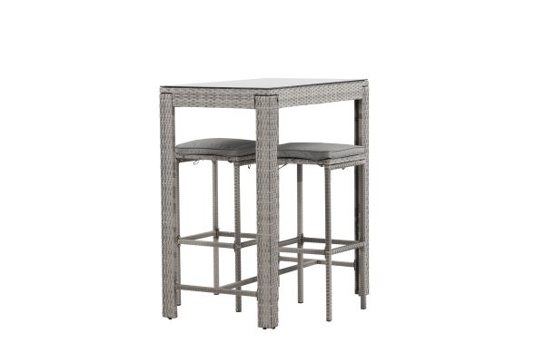 Imagine Masa de bar Alo Bartable Steel - Grey Wicker Rectangular 60.5