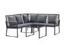 Imagine Setul de mobilier Dallas Lounge - negru / gri din poliester