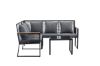 Imagine Setul de mobilier Dallas Lounge - negru / gri din poliester