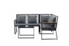 Imagine Setul de mobilier Dallas Lounge - negru / gri din poliester