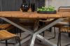 Imagine Setul de 2 scaune de dining Bois - aluminiu negru / acacia