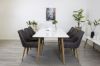 Imagine Polar Matbord - Ek-Look / Vit- 180*90*H75 +Plaza - Dining chair - Dark grey _6