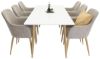 Imagine Masa de dining Polar - Ek-Look / Alb - 180*90*H75 + Scaun de dining Comfort - Stejar/Gri deschis _6